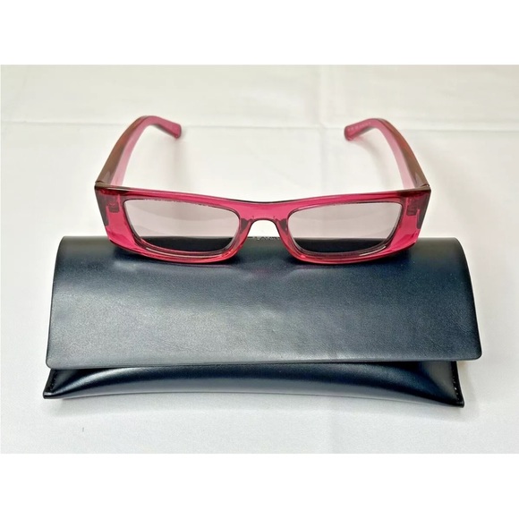 Saint Laurent SL 553 003 Pink/Violet Narrow Unisex Sunglasses With Original Case - Picture 1 of 11